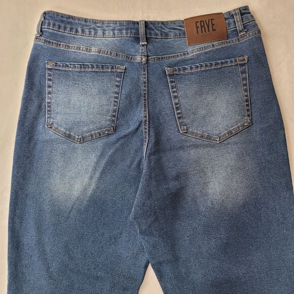 Frye Women's Straight Leg Blue Denim Jeans Size 12/31 - Picture 4 of 13
